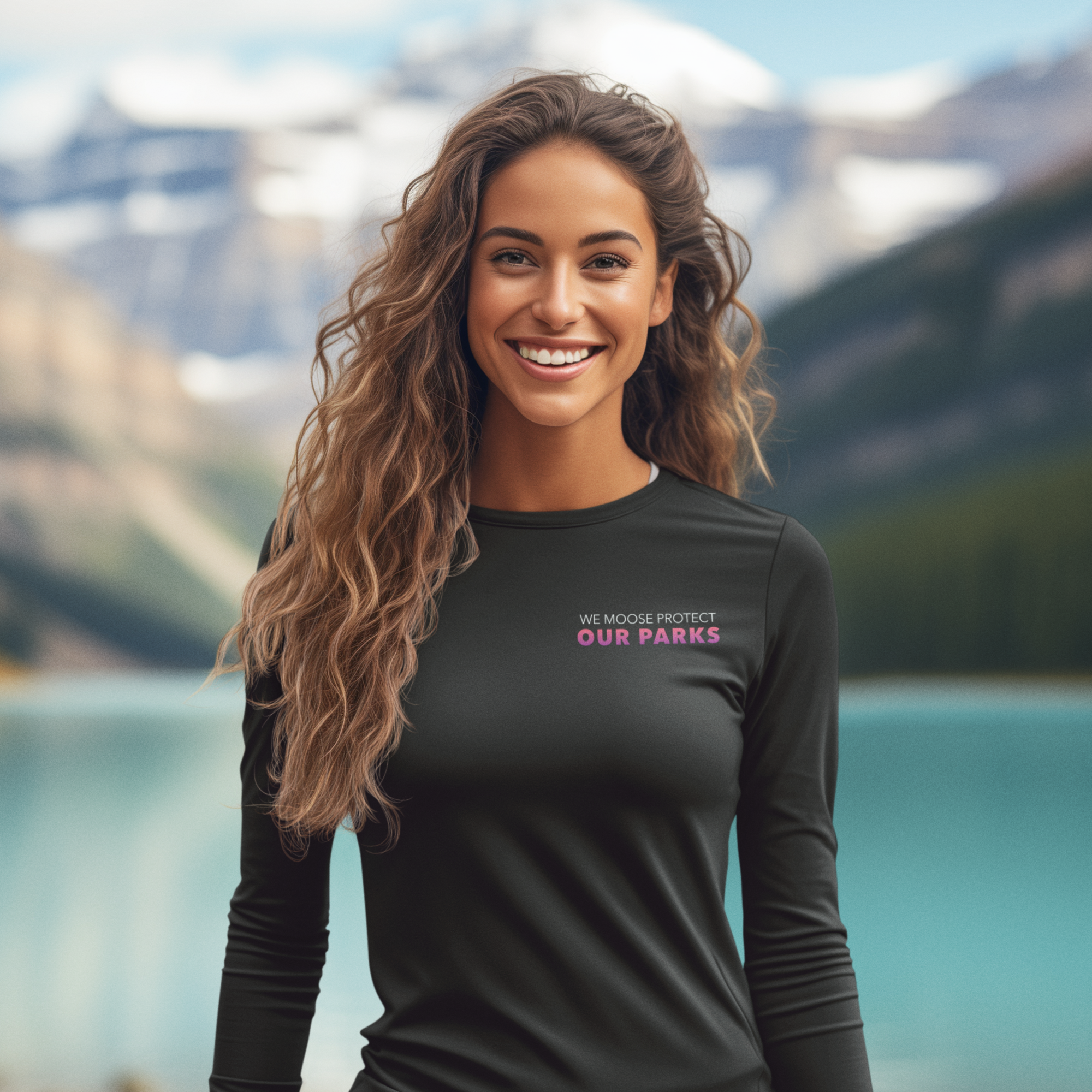 Moose Protect Our Parks - Long Sleeve Shirt