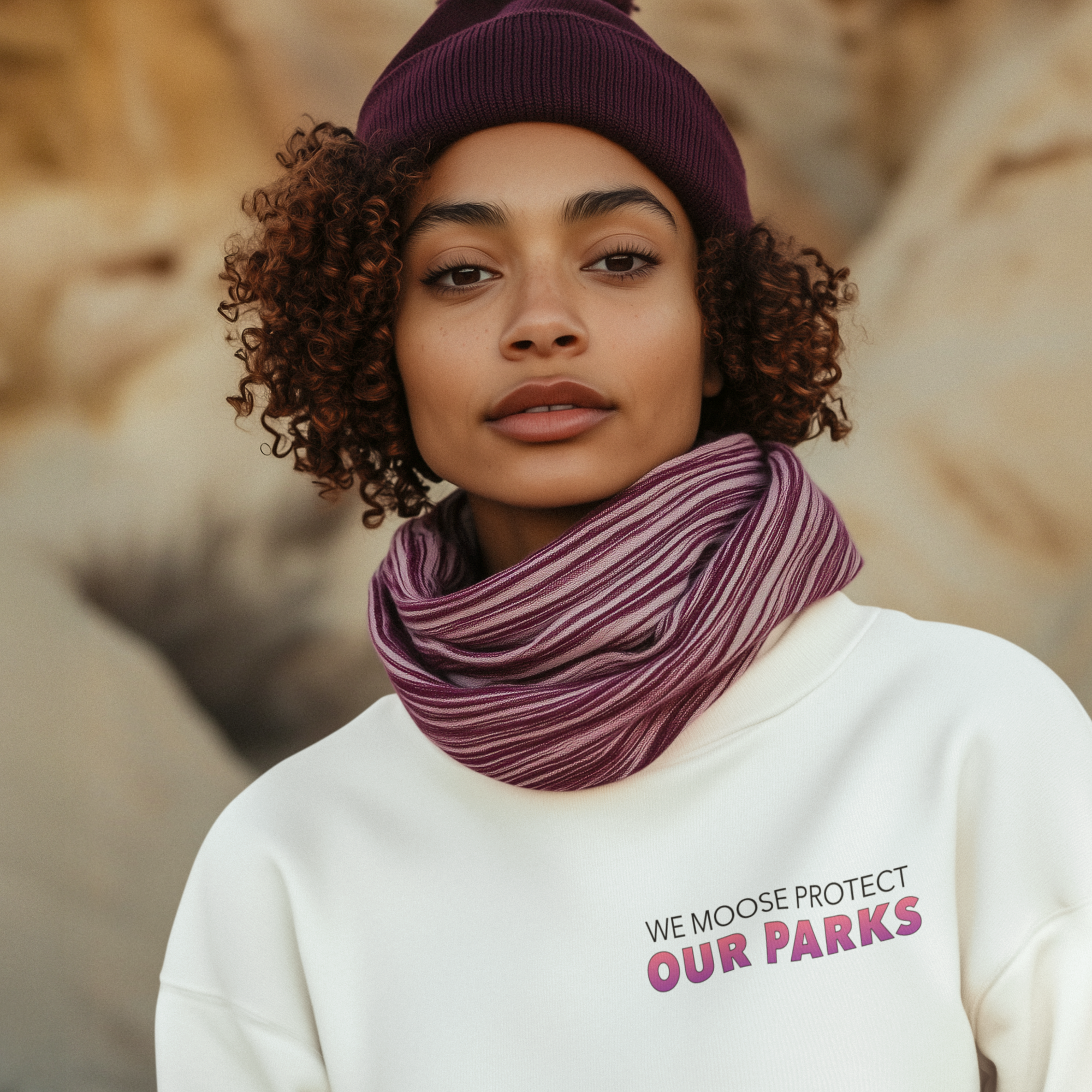 Moose Protect Our Parks - Crew Neck Sweatshirt