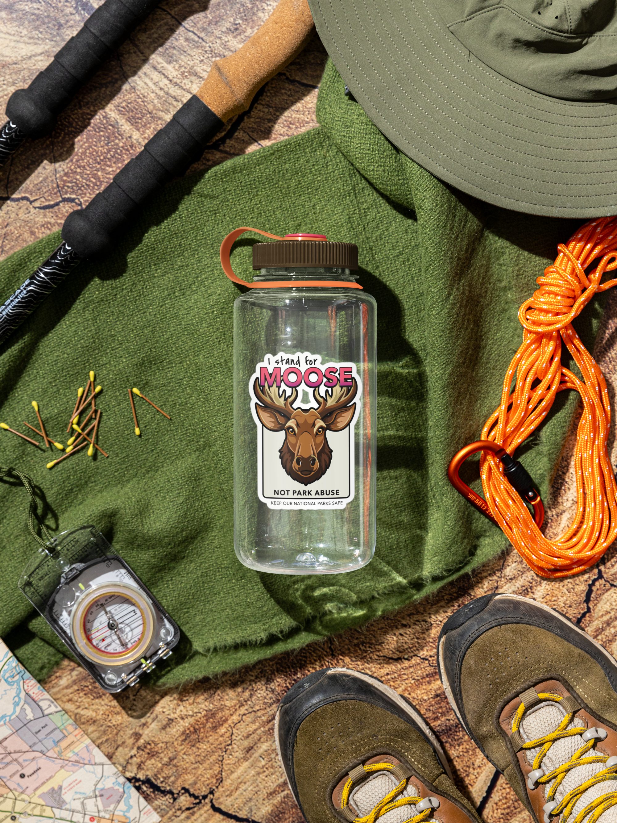 Moose Protect Our Parks Sticker